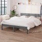 vidaXL Massivholzbett Grau Kiefer 160x200 cm vidaXL Massivholzbett Grau Kiefer 160x200 cm