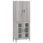 vidaXL Highboard Grau Sonoma 69,5x34x180 cm Holzwerkstoff vidaXL Highboard Grau Sonoma 69,5x34x180 cm Holzwerkstoff