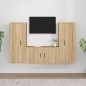 vidaXL 3-tlg. TV-Schrank-Set Sonoma-Eiche Holzwerkstoff vidaXL 3-tlg. TV-Schrank-Set Sonoma-Eiche Holzwerkstoff