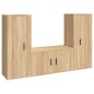 vidaXL 3-tlg. TV-Schrank-Set Sonoma-Eiche Holzwerkstoff vidaXL 3-tlg. TV-Schrank-Set Sonoma-Eiche Holzwerkstoff