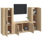 vidaXL 3-tlg. TV-Schrank-Set Sonoma-Eiche Holzwerkstoff vidaXL 3-tlg. TV-Schrank-Set Sonoma-Eiche Holzwerkstoff