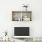 vidaXL TV-Wandschrank Sonoma-Eiche und Weiß 37x37x72 cm Holzwerkstoff vidaXL TV-Wandschrank Sonoma-Eiche und Weiß 37x37x72 cm Holzwerkstoff
