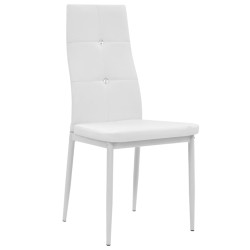 vidaXL Esszimmerstühle 6 Stk. Kunstleder Weiß 
