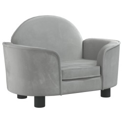 vidaXL Hundebett Hellgrau 66x40x45 cm Samt