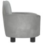 vidaXL Hundebett Hellgrau 66x40x45 cm Samt vidaXL Hundebett Hellgrau 66x40x45 cm Samt