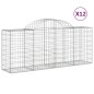 vidaXL Gabionen mit Hochbogen 12 Stk. 200x50x80/100cm Verzinktes Eisen vidaXL Gabionen mit Hochbogen 12 Stk. 200x50x80/100cm Verzinktes Eisen