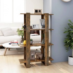 vidaXL Bücherregal/Raumteiler Räuchereiche 80x30x123,5 cm