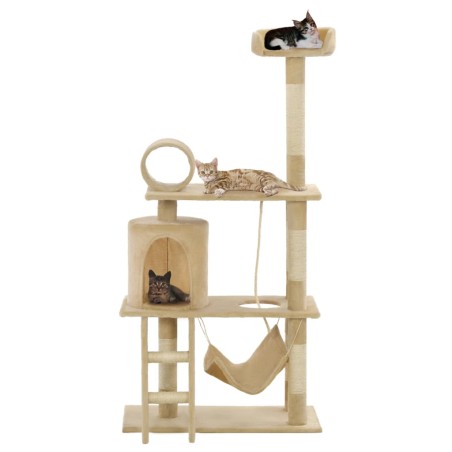 vidaXL Katzen-Kratzbaum Sisal 140 cm Beige 