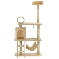 vidaXL Katzen-Kratzbaum Sisal 140 cm Beige 