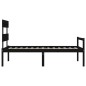 vidaXL Massivholzbett mit Kopfteil Schwarz 100x200 cm vidaXL Massivholzbett mit Kopfteil Schwarz 100x200 cm