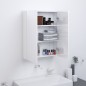 vidaXL Bad-Spiegelschrank 60x15x75 cm MDF Glänzendes Weiß vidaXL Bad-Spiegelschrank 60x15x75 cm MDF Glänzendes Weiß