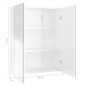 vidaXL Bad-Spiegelschrank 60x15x75 cm MDF Glänzendes Weiß vidaXL Bad-Spiegelschrank 60x15x75 cm MDF Glänzendes Weiß