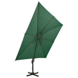 vidaXL Ampelschirm mit Lüftung 300x300 cm Grün