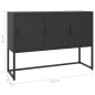 vidaXL Sideboard Schwarz 105x35x75 cm Stahl vidaXL Sideboard Schwarz 105x35x75 cm Stahl