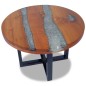 vidaXL Couchtisch Teak Harz 60 cm vidaXL Couchtisch Teak Harz 60 cm
