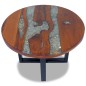 vidaXL Couchtisch Teak Harz 60 cm vidaXL Couchtisch Teak Harz 60 cm