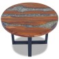 vidaXL Couchtisch Teak Harz 60 cm vidaXL Couchtisch Teak Harz 60 cm