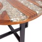 vidaXL Couchtisch Teak Harz 60 cm vidaXL Couchtisch Teak Harz 60 cm