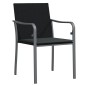 vidaXL 7-tlg. Garten-Essgruppe mit Kissen Poly Rattan und Stahl vidaXL 7-tlg. Garten-Essgruppe mit Kissen Poly Rattan und Stahl