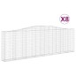 vidaXL Gabionen mit Hochbogen 8 Stk. 400x30x120/140cm Verzinktes Eisen vidaXL Gabionen mit Hochbogen 8 Stk. 400x30x120/140cm Verzinktes Eisen