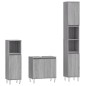 3-tlg. Badmöbel-Set Grau Sonoma Holzwerkstoff 3-tlg. Badmöbel-Set Grau Sonoma Holzwerkstoff
