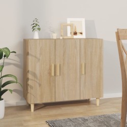 vidaXL Sideboard Sonoma-Eiche 90x34x80 cm Holzwerkstoff