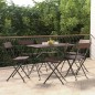 vidaXL Bistrostühle 6 Stk. Klappbar Braun Poly Rattan und Stahl vidaXL Bistrostühle 6 Stk. Klappbar Braun Poly Rattan und Stahl