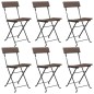vidaXL Bistrostühle 6 Stk. Klappbar Braun Poly Rattan und Stahl vidaXL Bistrostühle 6 Stk. Klappbar Braun Poly Rattan und Stahl