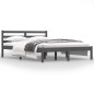 vidaXL Massivholzbett Kiefer 135x190 cm Grau vidaXL Massivholzbett Kiefer 135x190 cm Grau