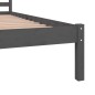 vidaXL Massivholzbett Kiefer 135x190 cm Grau vidaXL Massivholzbett Kiefer 135x190 cm Grau