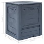 Gartenkomposter 3 Stk. Grau 60 x 60 x 73 cm 780 L Gartenkomposter 3 Stk. Grau 60 x 60 x 73 cm 780 L