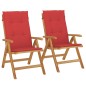 vidaXL Gartenstühle mit Kissen 2 Stk. Massivholz Teak vidaXL Gartenstühle mit Kissen 2 Stk. Massivholz Teak