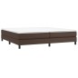 vidaXL Boxspringbett mit Matratze Braun 200x200 cm Kunstleder vidaXL Boxspringbett mit Matratze Braun 200x200 cm Kunstleder