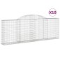 vidaXL Gabionen mit Hochbogen 10 Stk 300x30x100/120cm Verzinktes Eisen vidaXL Gabionen mit Hochbogen 10 Stk 300x30x100/120cm Verzinktes Eisen