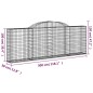 vidaXL Gabionen mit Hochbogen 10 Stk 300x30x100/120cm Verzinktes Eisen vidaXL Gabionen mit Hochbogen 10 Stk 300x30x100/120cm Verzinktes Eisen