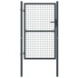 vidaXL Mesh-Gartentor Verzinkter Stahl 100 x 225 cm Grau vidaXL Mesh-Gartentor Verzinkter Stahl 100 x 225 cm Grau