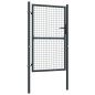 vidaXL Mesh-Gartentor Verzinkter Stahl 100 x 225 cm Grau vidaXL Mesh-Gartentor Verzinkter Stahl 100 x 225 cm Grau