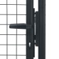 vidaXL Mesh-Gartentor Verzinkter Stahl 100 x 225 cm Grau vidaXL Mesh-Gartentor Verzinkter Stahl 100 x 225 cm Grau