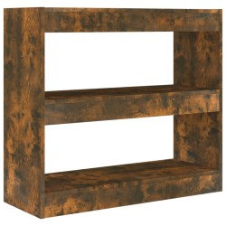 vidaXL Bücherregal/Raumteiler Räuchereiche 80x30x72 cm