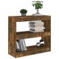 vidaXL Bücherregal/Raumteiler Räuchereiche 80x30x72 cm vidaXL Bücherregal/Raumteiler Räuchereiche 80x30x72 cm