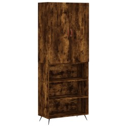 Highboard Räuchereiche 69,5x34x180 cm Holzwerkstoff