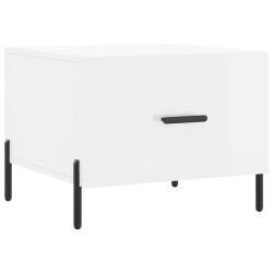 vidaXL Couchtisch Hochglanz-Weiß 50x50x40 cm Holzwerkstoff