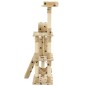 vidaXL Katzen-Kratzbaum Sisal 140 cm Beige Pfoten-Aufdruck vidaXL Katzen-Kratzbaum Sisal 140 cm Beige Pfoten-Aufdruck