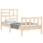 vidaXL Massivholzbett mit Kopfteil 90x200 cm vidaXL Massivholzbett mit Kopfteil 90x200 cm