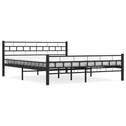 vidaXL Bettgestell Schwarz Stahl 160×200 cm 