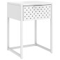 vidaXL Nachttisch Weiß 38x35x54 cm Stahl vidaXL Nachttisch Weiß 38x35x54 cm Stahl