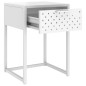 vidaXL Nachttisch Weiß 38x35x54 cm Stahl vidaXL Nachttisch Weiß 38x35x54 cm Stahl