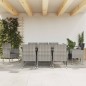 vidaXL 9-tlg. Garten-Essgruppe Grau und Schwarz Poly Rattan und Stahl vidaXL 9-tlg. Garten-Essgruppe Grau und Schwarz Poly Rattan und Stahl