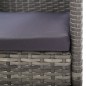 vidaXL 9-tlg. Garten-Essgruppe Grau und Schwarz Poly Rattan und Stahl vidaXL 9-tlg. Garten-Essgruppe Grau und Schwarz Poly Rattan und Stahl