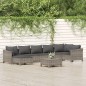 vidaXL 8-tlg. Garten-Lounge-Set mit Kissen Grau Poly Rattan vidaXL 8-tlg. Garten-Lounge-Set mit Kissen Grau Poly Rattan